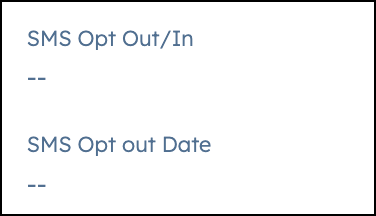 Custom contact information for a HubSpot contact record.