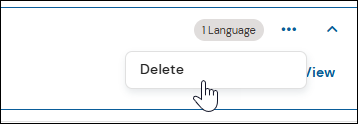 Screenshot showing location of delete button