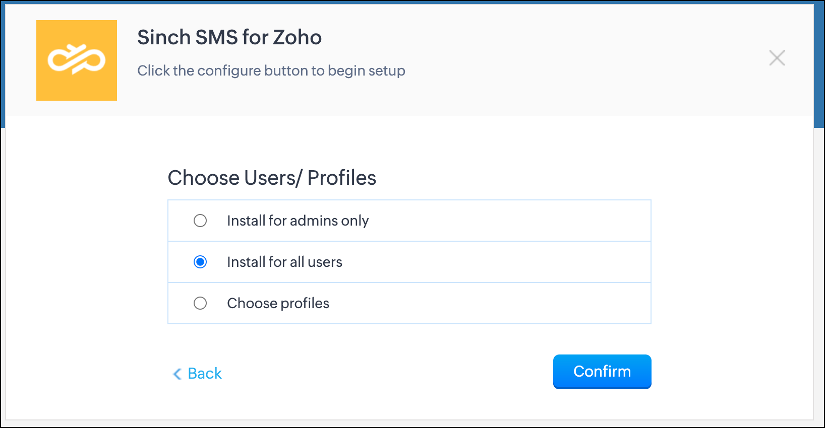 Select the option to Install for all users and confirm.