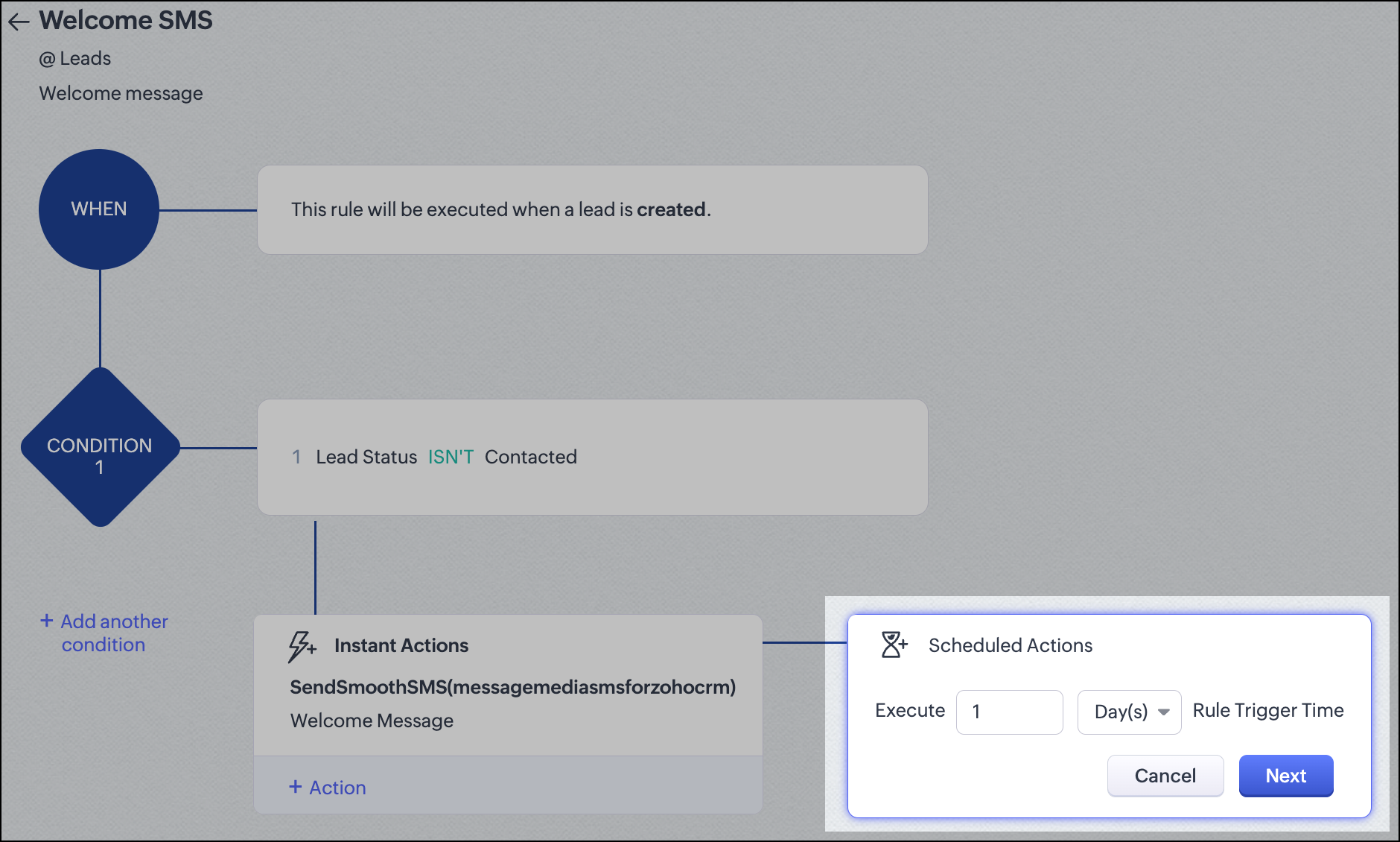 Configure scheduled actions.