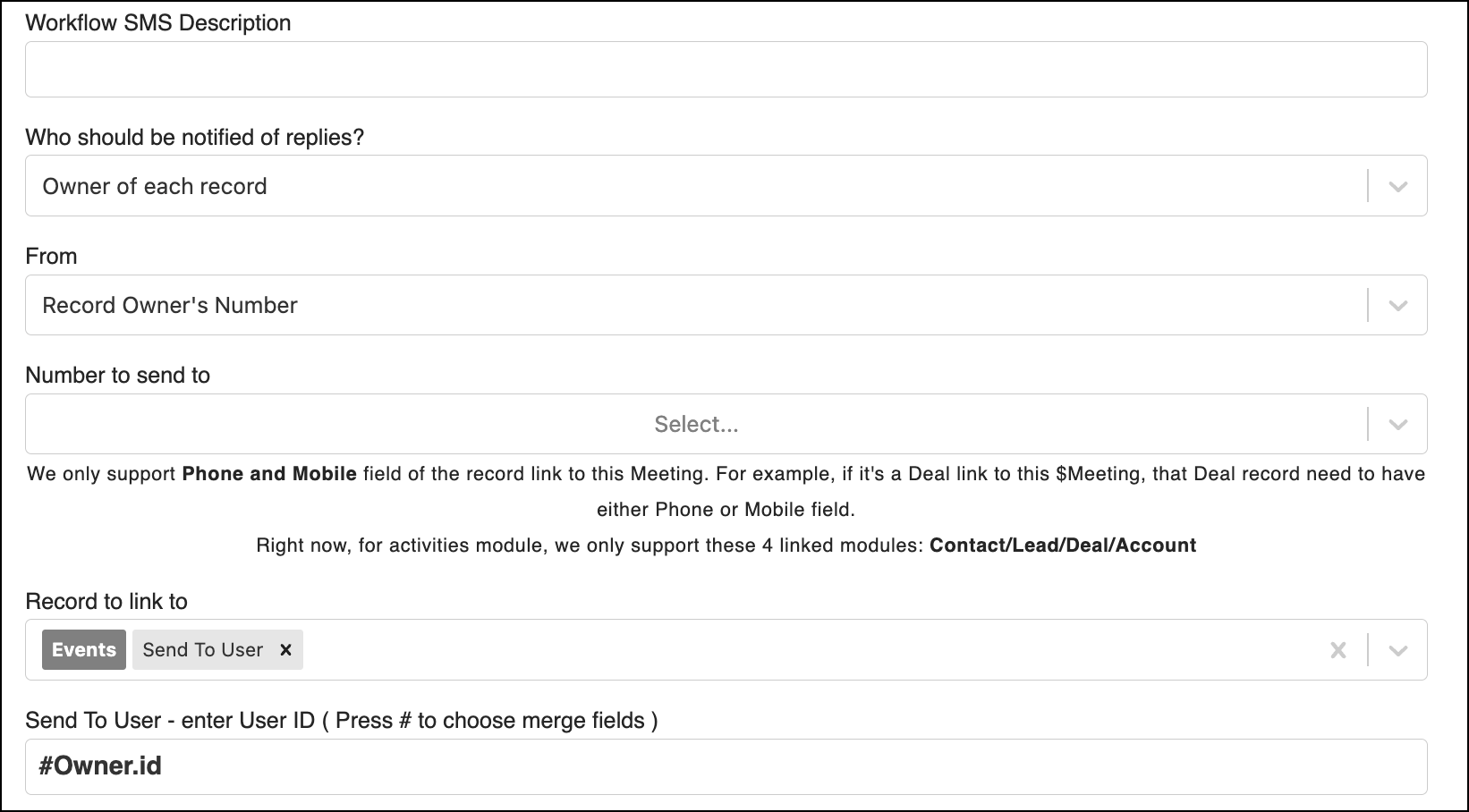 Configure workflow details.