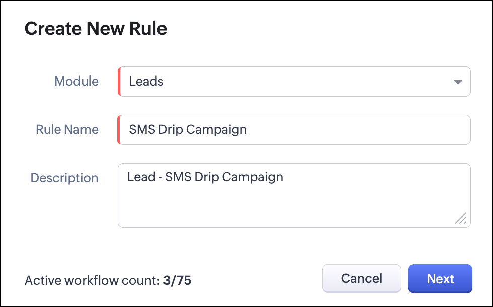 Create new rule.