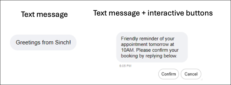 Text message examples