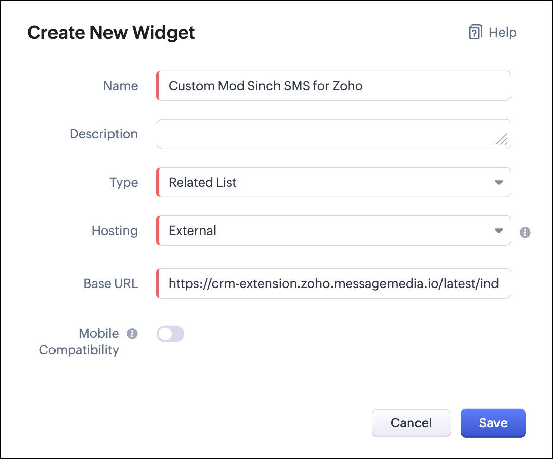 Create new widget for custom module.