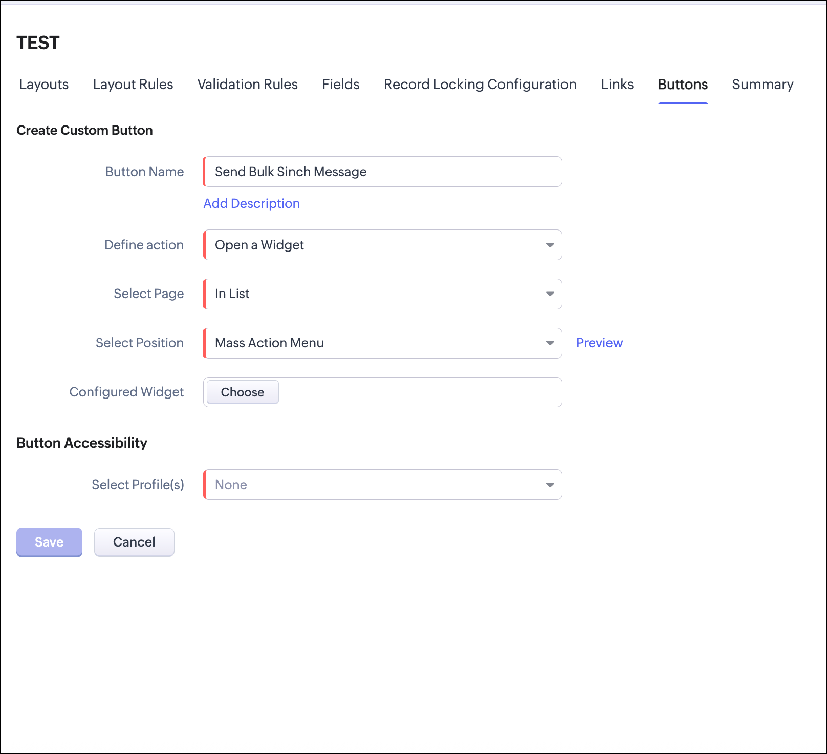Create custom button.