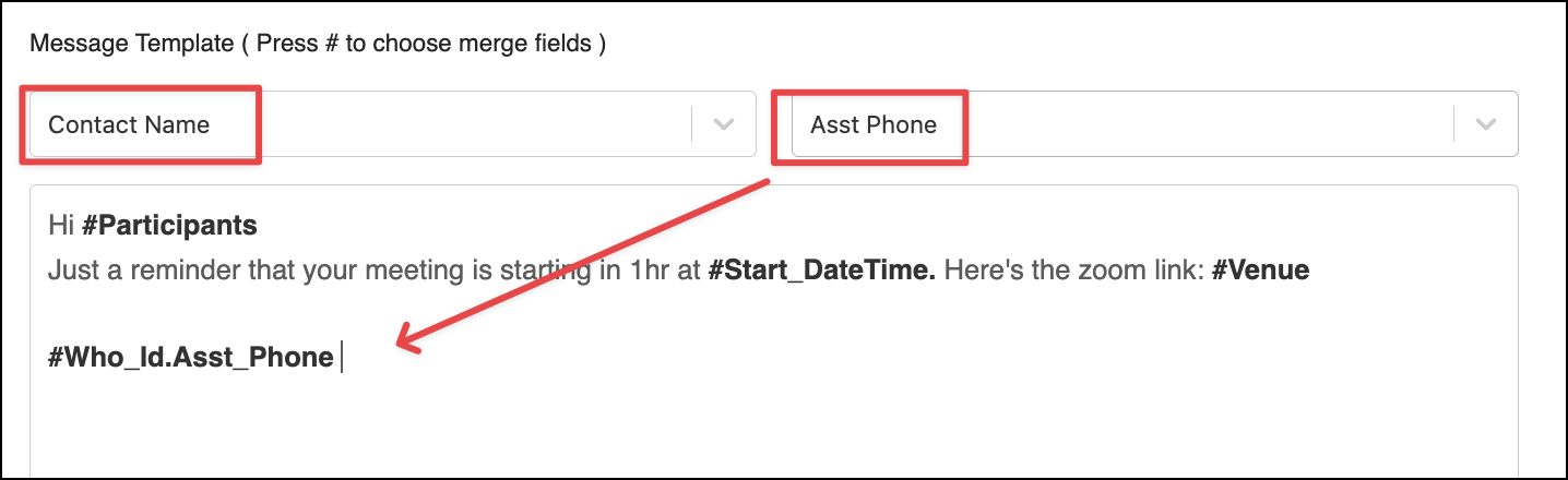 Nested merge fields.