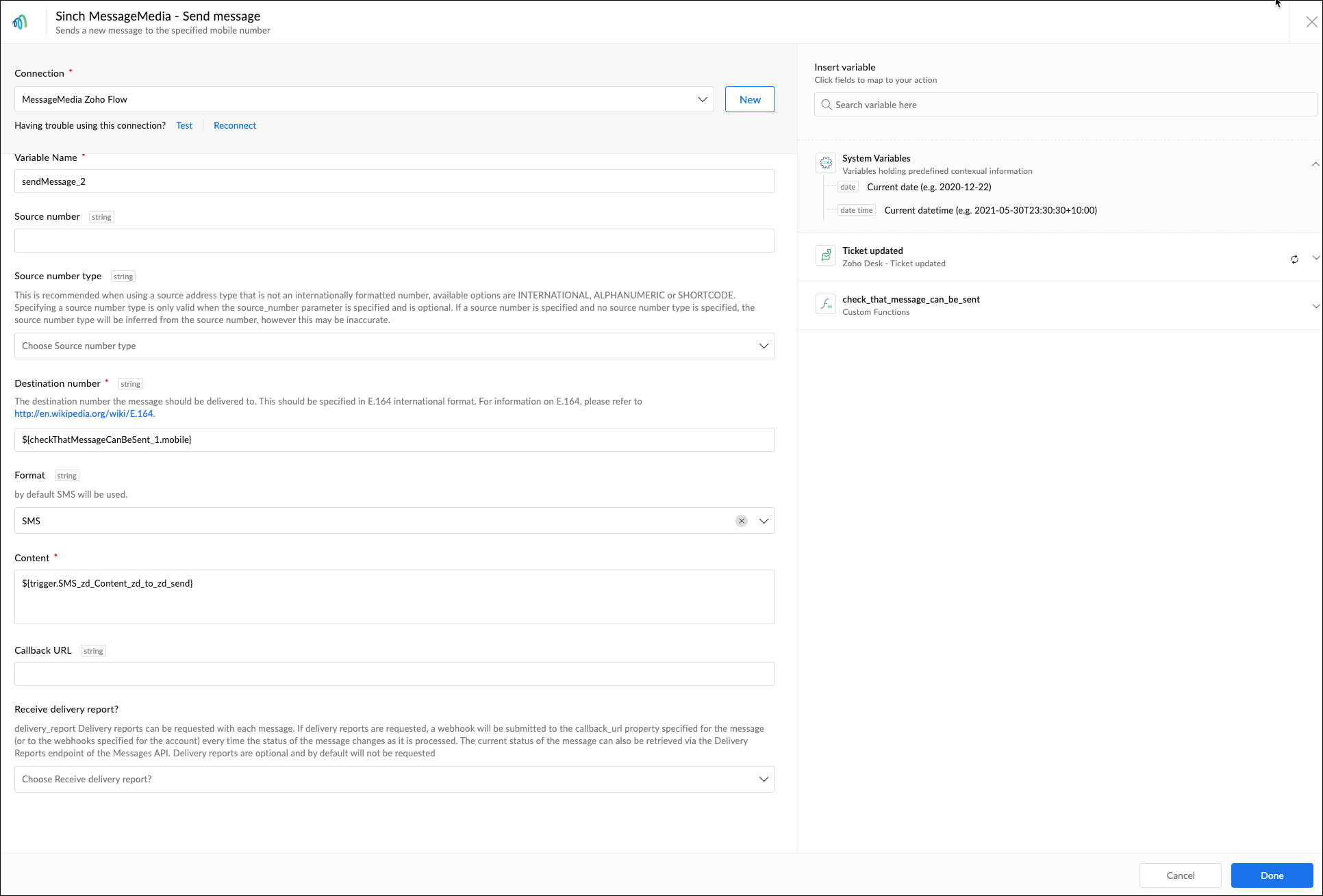 Configure flow.