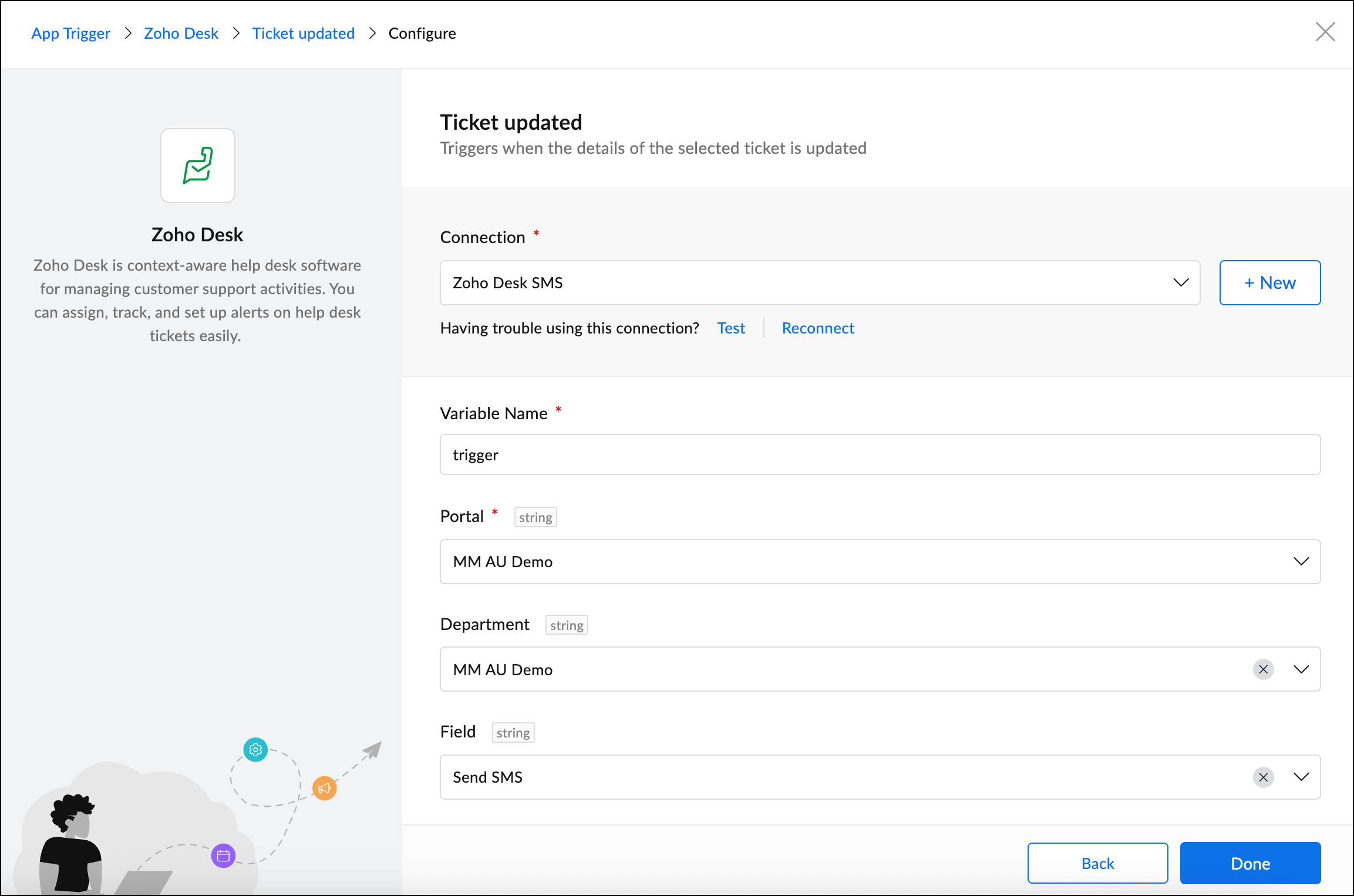 Configure ticket updated.