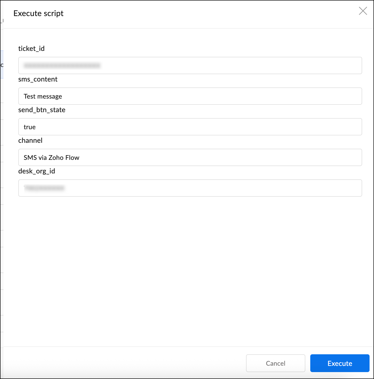 Execute script data.