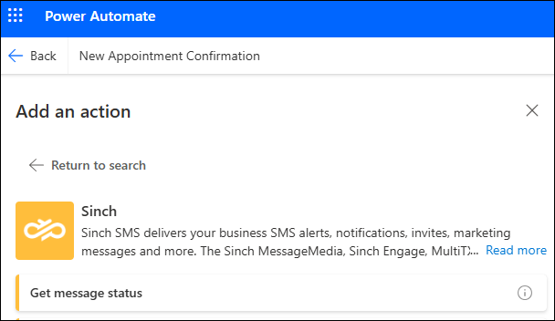 Get message status.