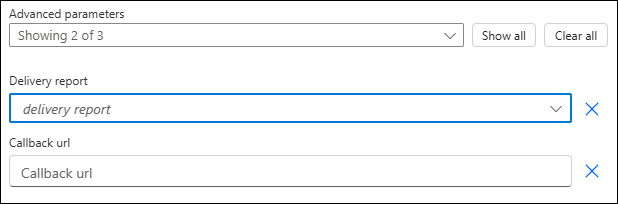 Send text message (SMS) action parameters.