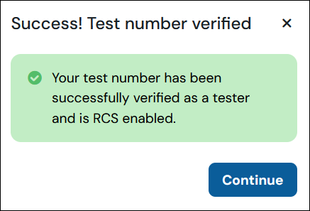 Test number verified 