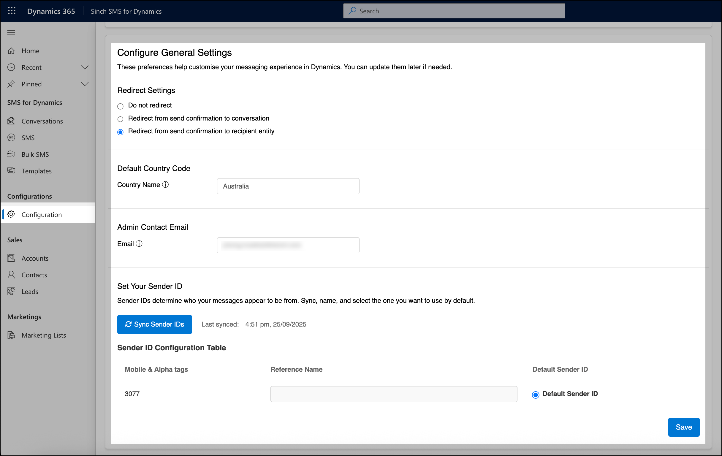Configure general settings.