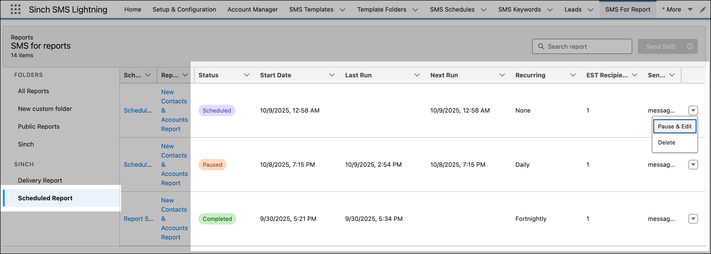 Scheduled Report.