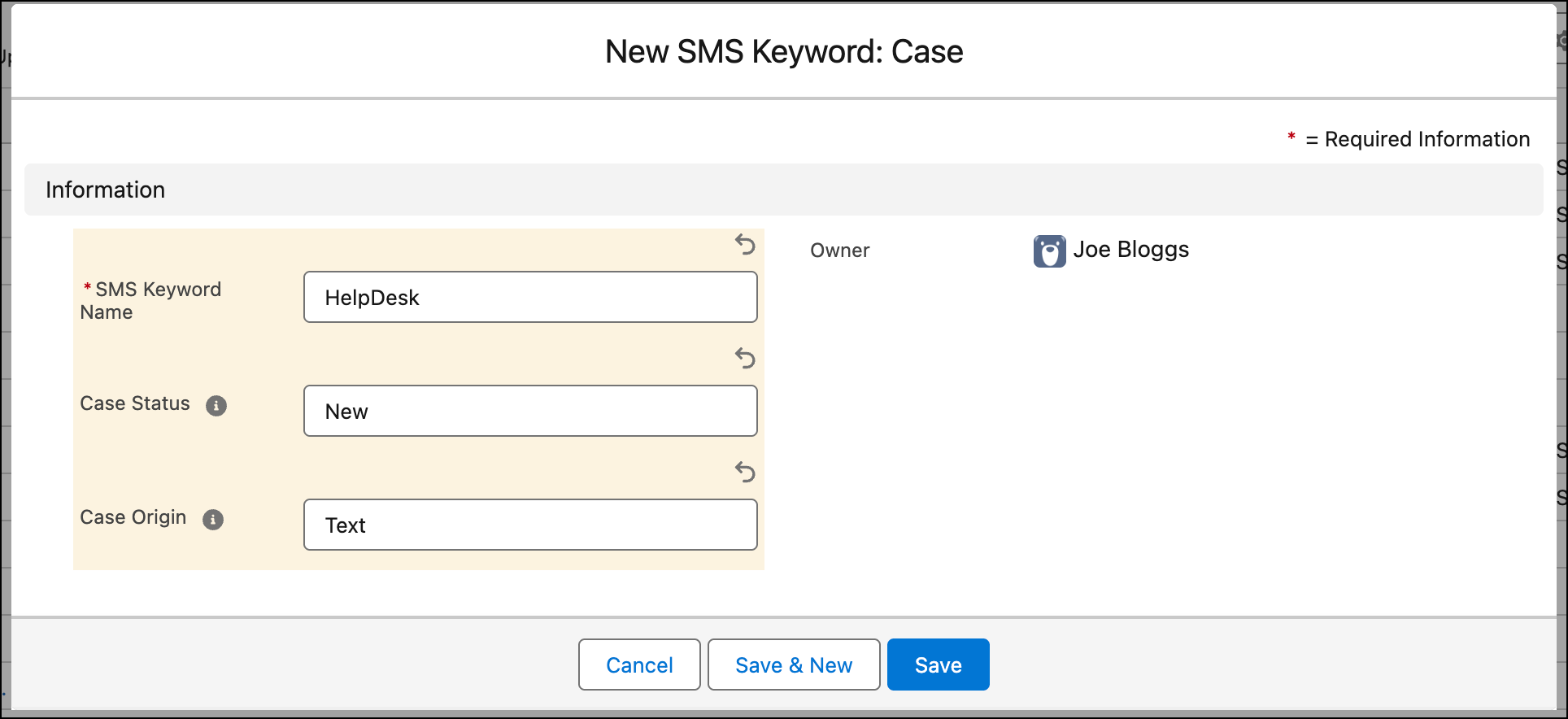Configure case keyword.