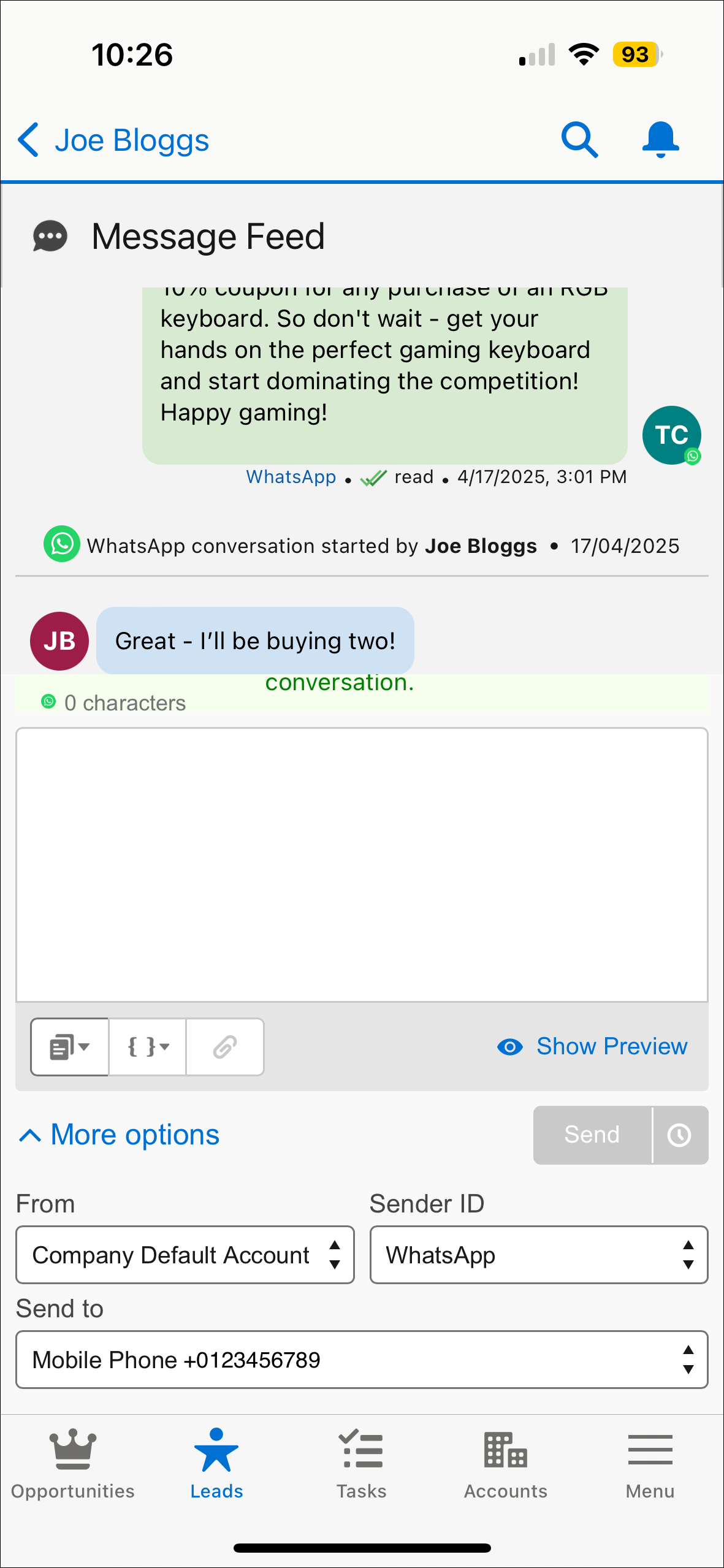 MessageFeed mobile.