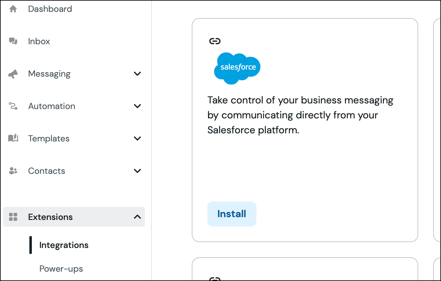 Install Salesforce tile.
