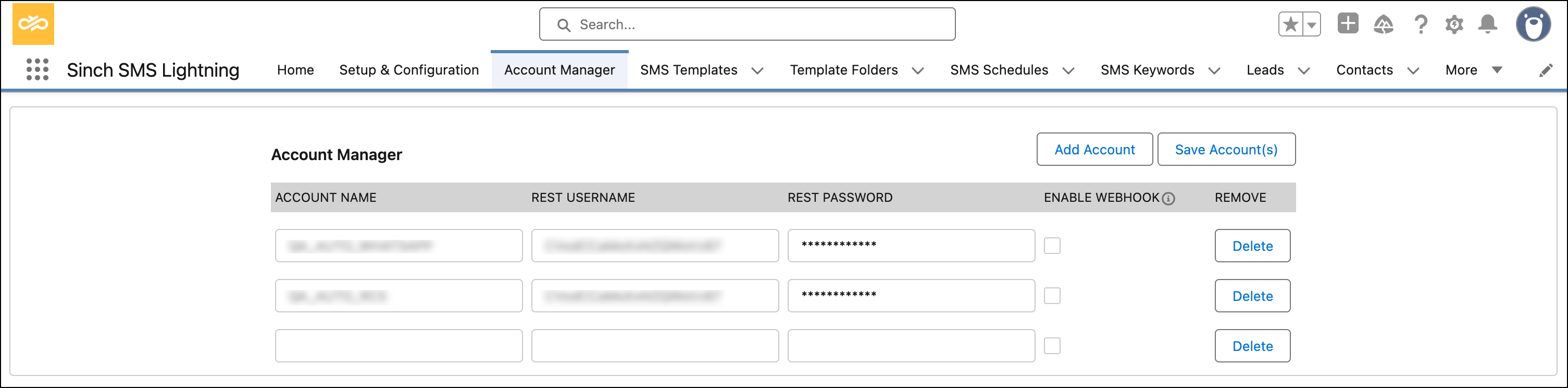 Legacy - add and manage sub accounts.