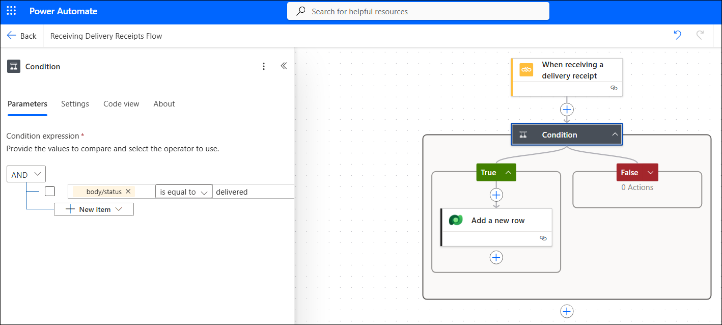 Receive delivery receipts flow in Power Automate_EN.png