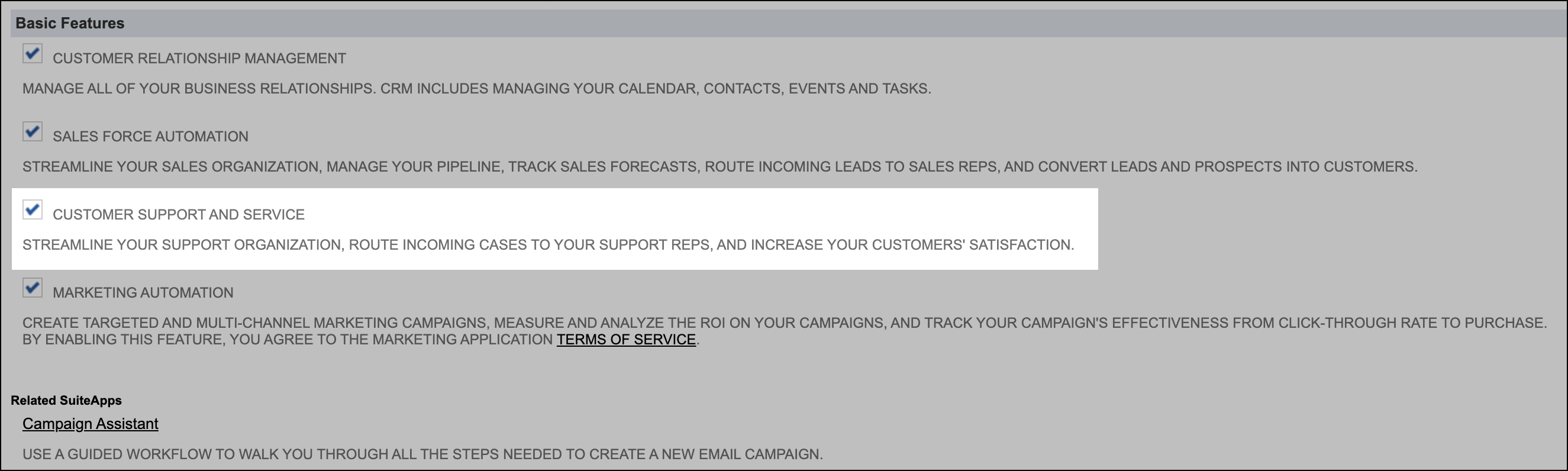 Customer support and service.