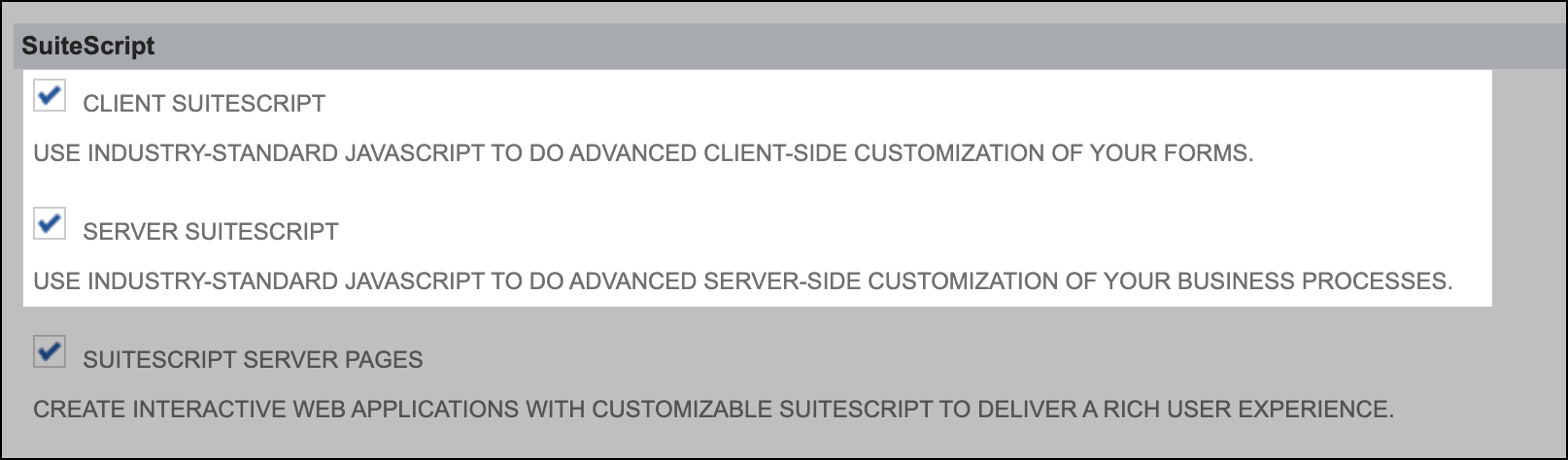 Suitescript.