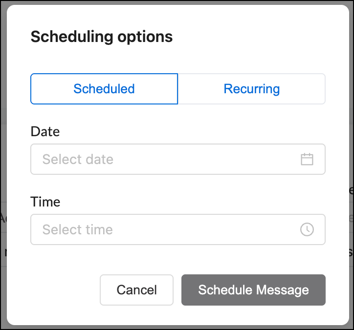 Scheduled options.