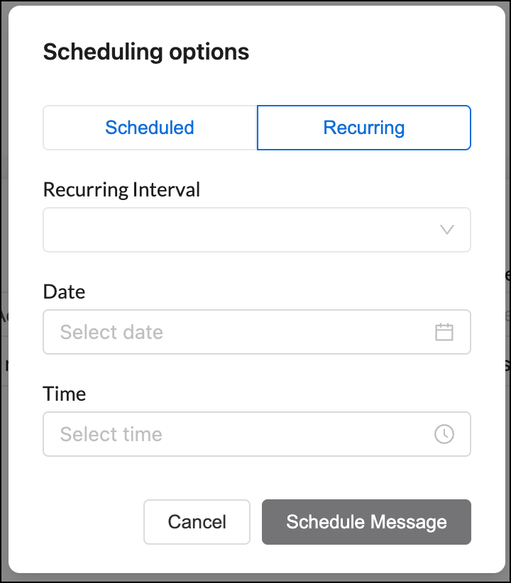 Recurring scheduled options.