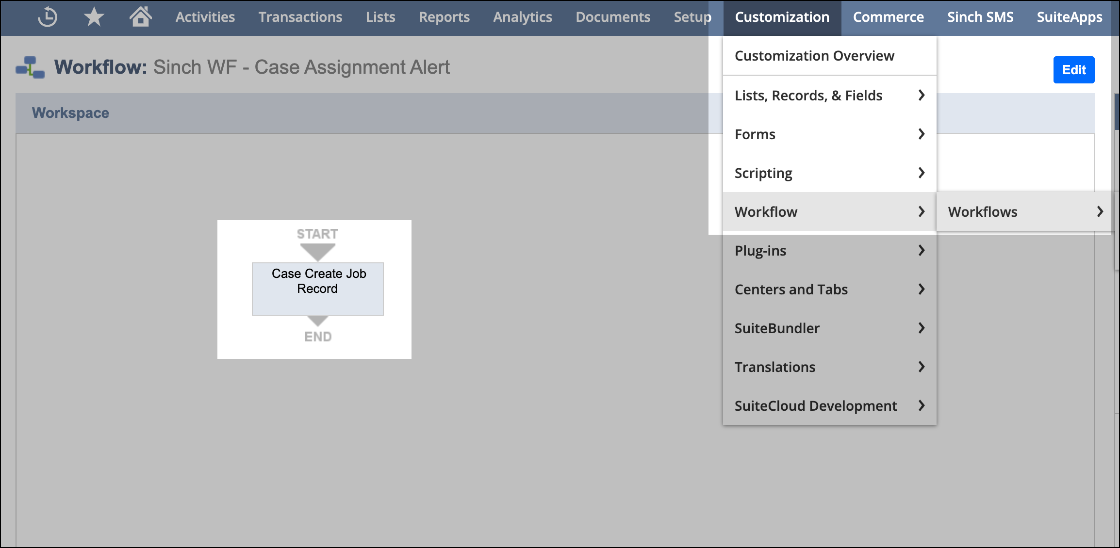 Edit Sinch WF - Case Assignment Alert.