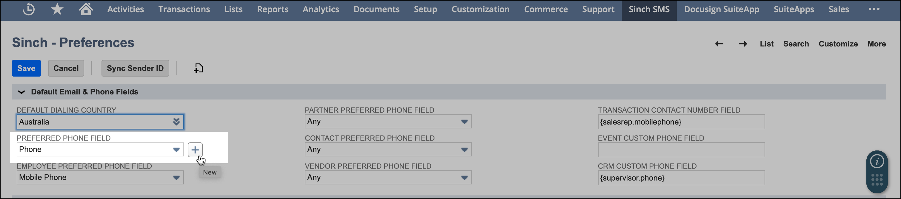 Add preferred phone field.