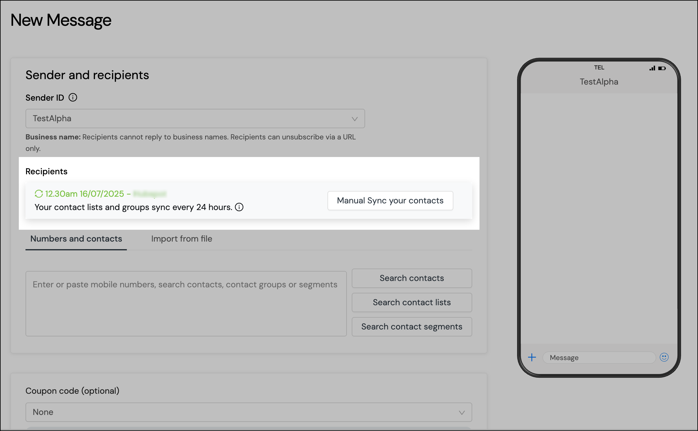 AC_New Message Manual contact sync.