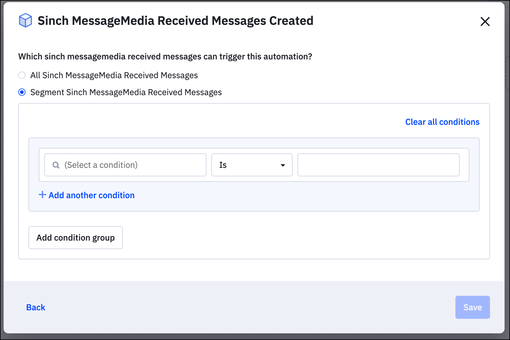 Segment Sinch MM received messages.
