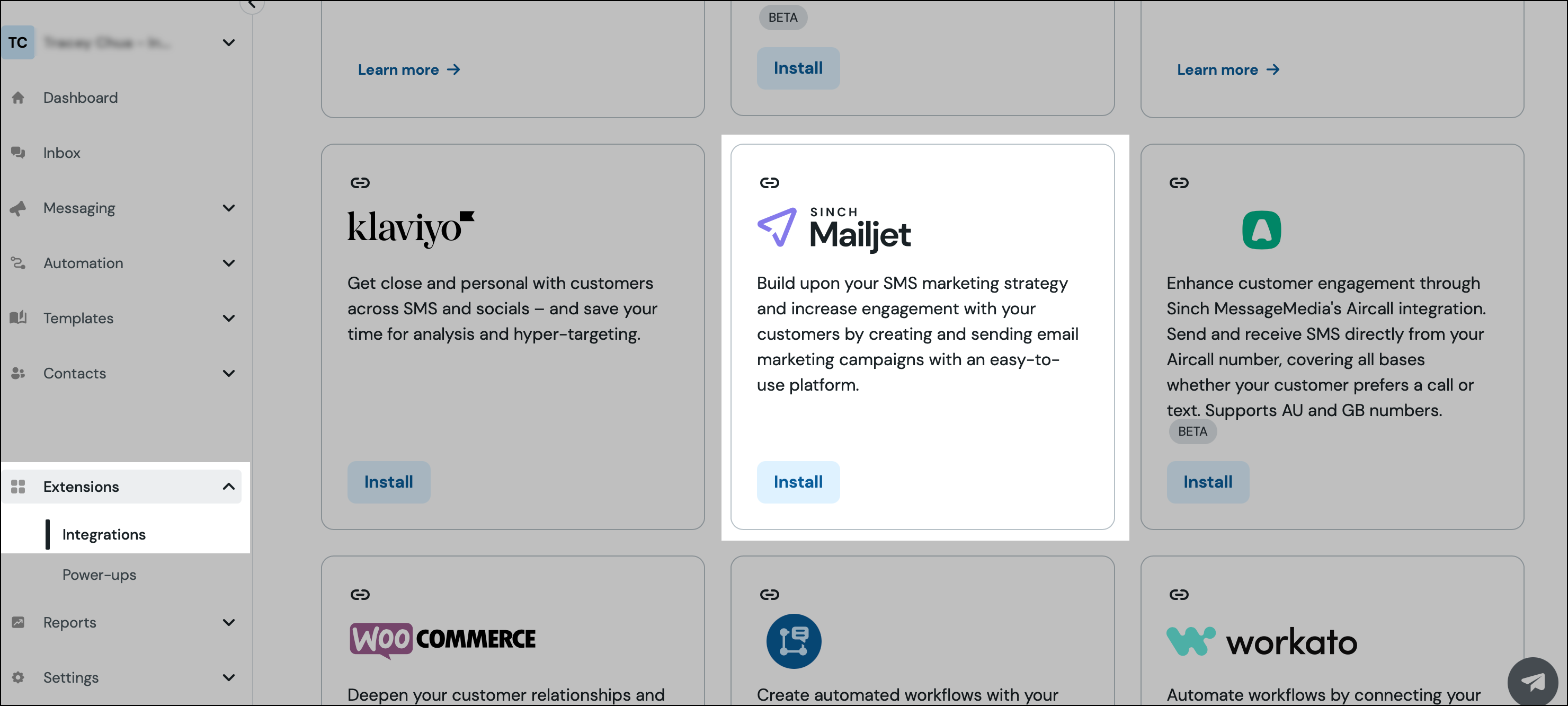 Install Mailjet integration.