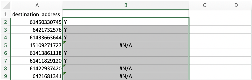 Copying formula screenshot