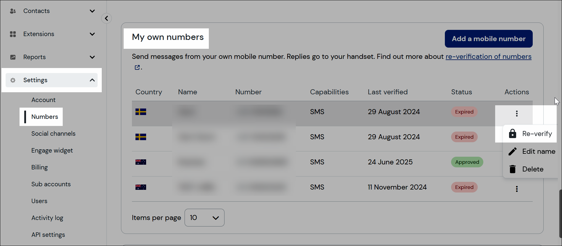 Re-verification navigation screenshot