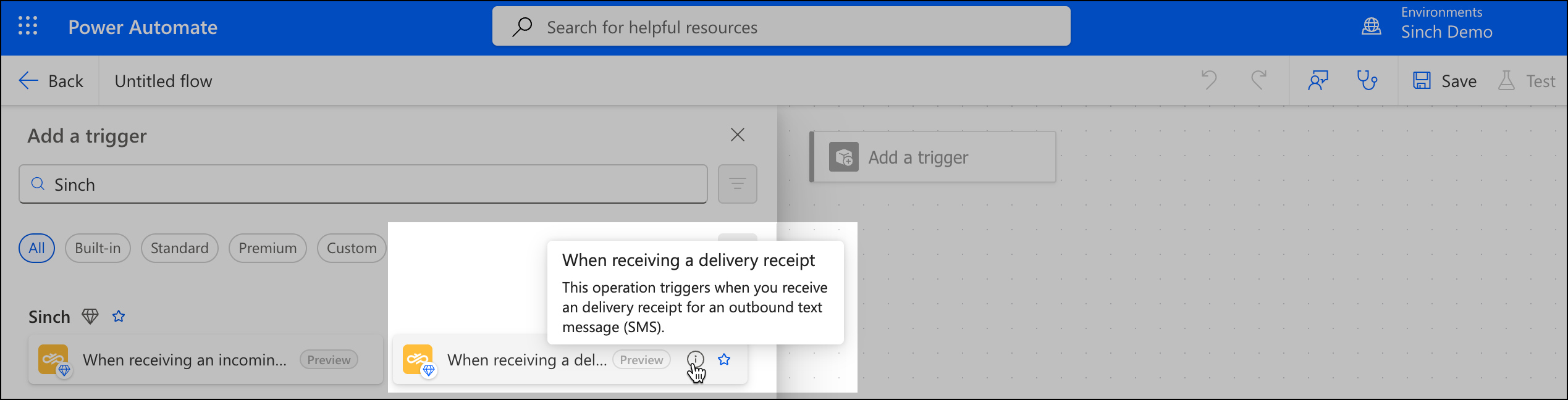 Add Sinch trigger - when receiving a delivery receipt_EN.png