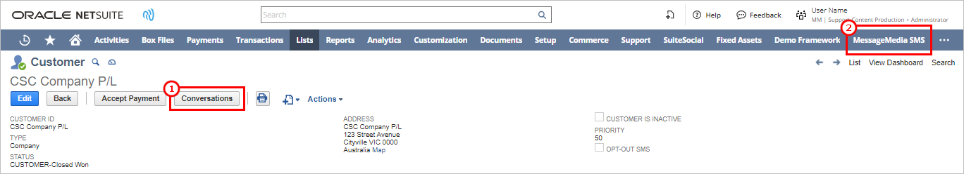 NetSuite | App Overview – Sinch MessageMedia
