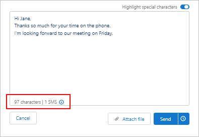 Guide: check your SMS character count