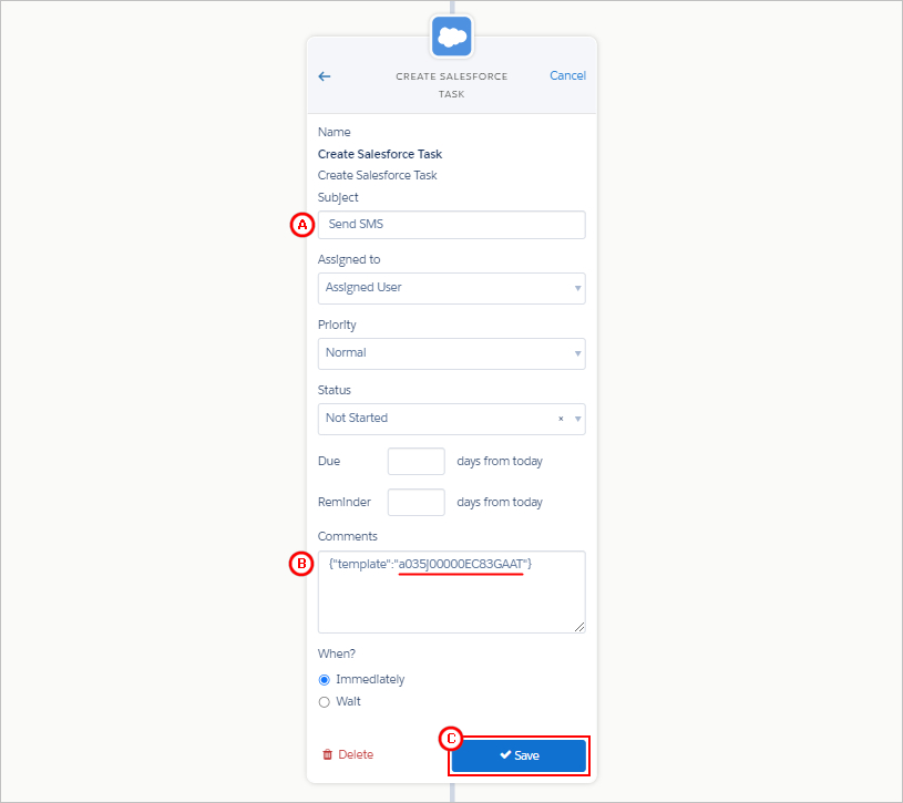 Mercury SMS_Add SMS to your Marketing Cloud Account Engagement (Pardot) Flows_06.jpg
